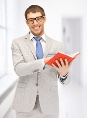 Image showing happy man with book