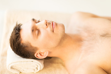 Image showing man in spa