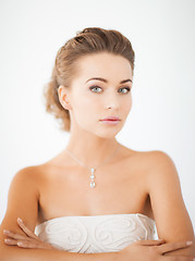 Image showing woman with diamond necklace