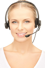 Image showing friendly female helpline operator