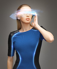 Image showing woman in futuristic glasses