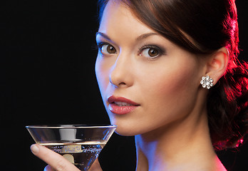 Image showing woman with cocktail