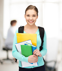 Image showing student with books and schoolbag