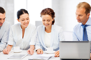 Image showing business team having discussion in office