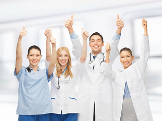 Image showing professional young team or group of doctors