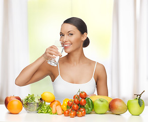 Image showing woman with healthy food