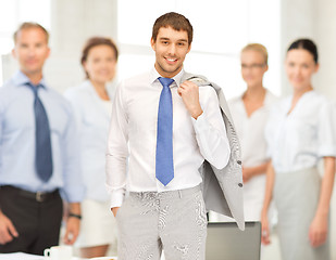 Image showing happy and smiling businessman