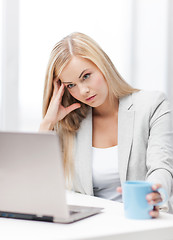 Image showing bored and tired woman