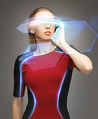 Image showing woman with futuristic glasses