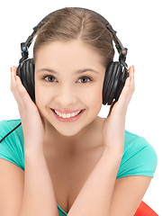 Image showing girl with headphones