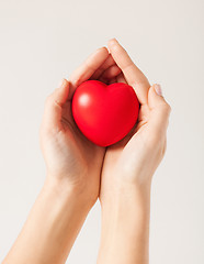 Image showing woman hands with heart