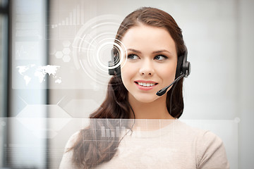 Image showing futuristic female helpline operator