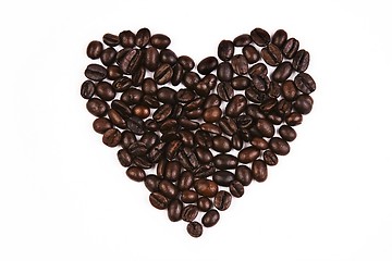 Image showing Love Shape Coffee Bean