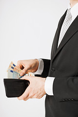 Image showing man with euro cash money