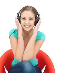 Image showing girl with headphones