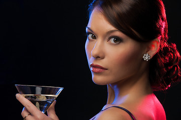 Image showing woman with cocktail