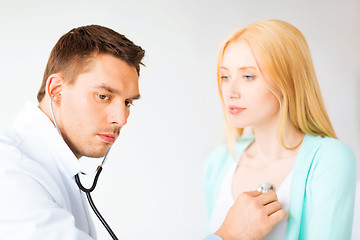 Image showing male doctor with patient