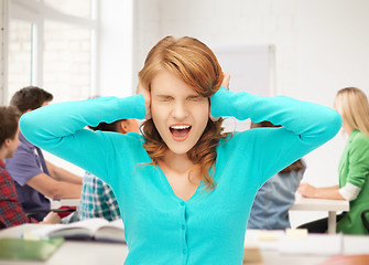 Image showing student screaming at school