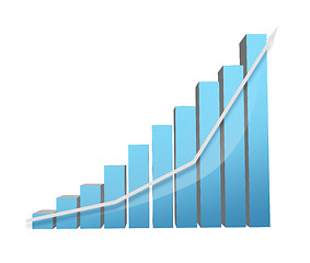 Image showing illustration of big colorful 3d chart