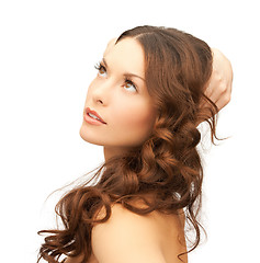 Image showing beautiful woman with long hair