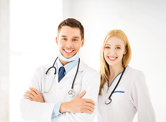 Image showing two young attractive doctors