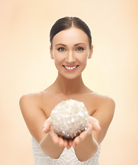 Image showing woman with sparkling ball