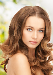 Image showing beautiful woman with long hair