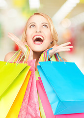 Image showing happy woman with shopping bags