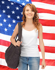 Image showing teenage girl in blank white t-shirt