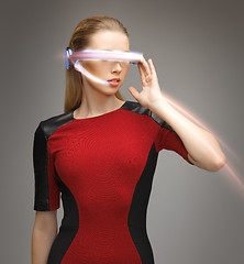 Image showing woman with futuristic glasses