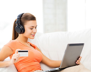 Image showing woman with headphones