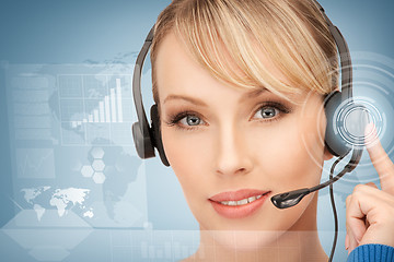 Image showing futuristic female helpline operator