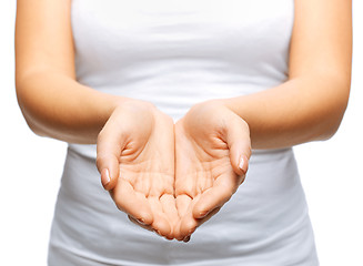 Image showing womans cupped hands