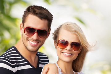 Image showing happy young couple in the woods