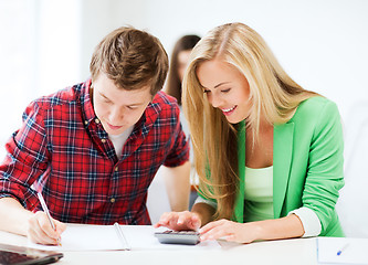 Image showing students doing mathematics at school