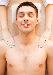 Image showing man in spa