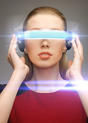 Image showing woman with futuristic glasses