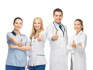 Image showing professional young team or group of doctors