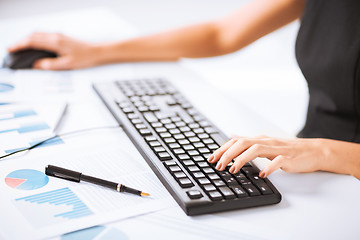 Image showing woman hands typing on keyboard