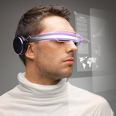Image showing man with digital glasses