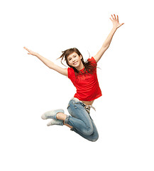 Image showing girl jumping