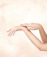 Image showing female soft skin hands