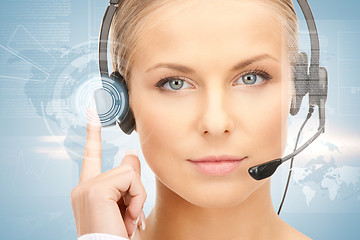 Image showing futuristic female helpline operator