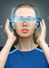 Image showing woman in futuristic glasses