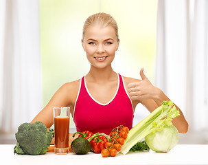 Image showing woman with organic food