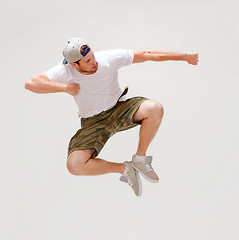 Image showing male dancer jumping in the air