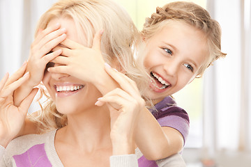 Image showing happy mother and little girl