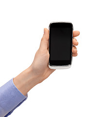 Image showing woman hand with smartphone