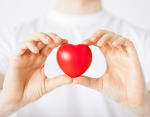 Image showing man hands with heart