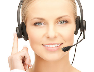 Image showing friendly female helpline operator